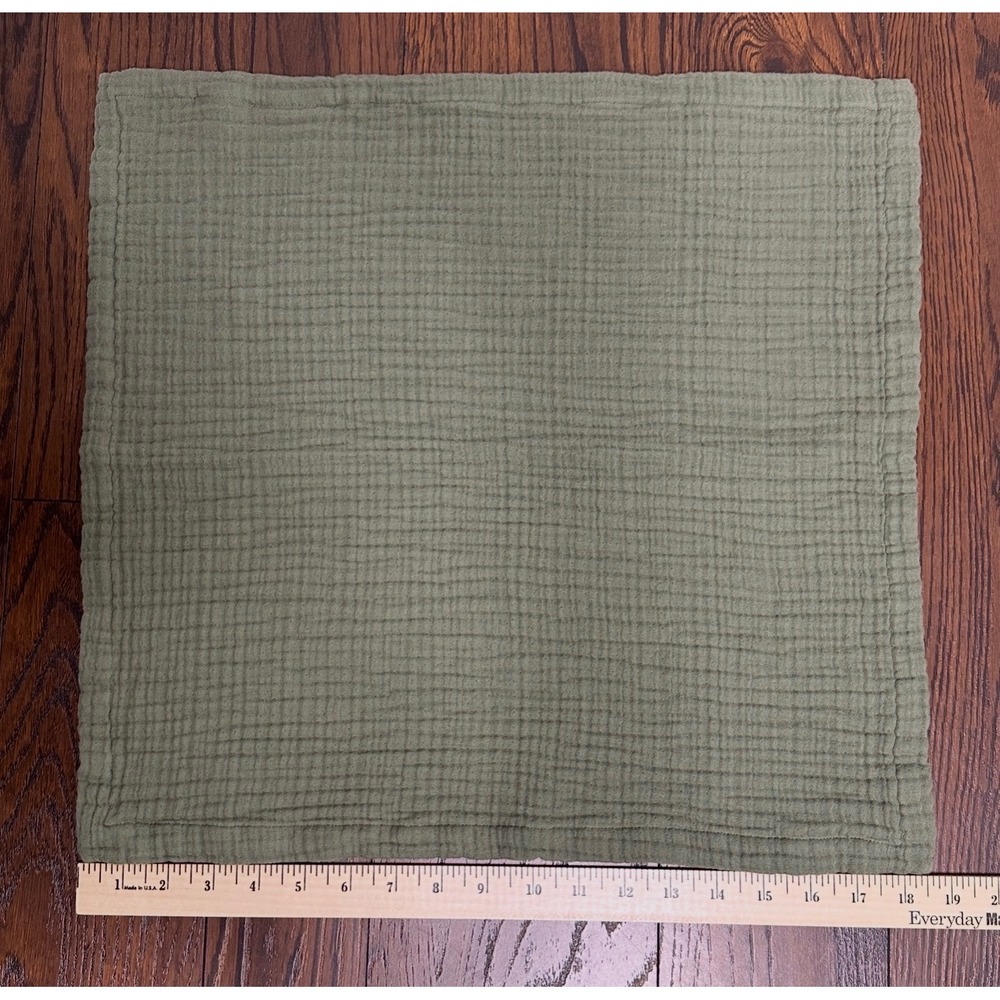 Quince Muslin Napkin Set 10 Pack Sage Green Organic Cotton 18x18
